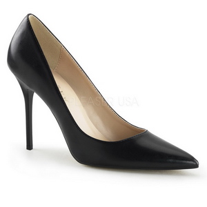 Black Konstldere 10 cm CLASSIQUE-20 Pumps High Heels for Men