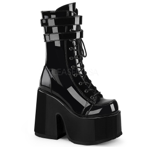 Black Patent 12,5 cm CAMEL-250 demonia ankle boots platform