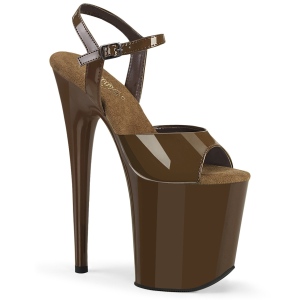 Brun platå 20 cm FLAMINGO-809 pleaser high heels skor