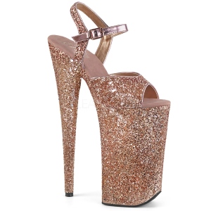 Copper 25,5 cm BEYOND-010LG glitter platform high heels shoes