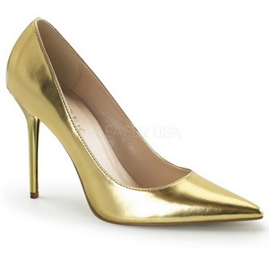 Gold Matte 10 cm CLASSIQUE-20 pointed toe stiletto pumps
