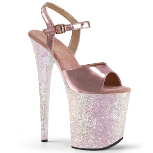 Gold glitter 20 cm FLAMINGO-809LG Pole dancing high heels shoes