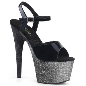 Gr 18 cm ADORE-709OMBRE glitter plat high heels