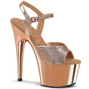 Guld krom platå 18 cm ADORE-709 pleaser high heels skor