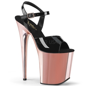 Guld krom platå 20 cm FLAMINGO-809 pleaser high heels skor