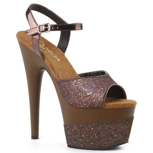 Koppar 18 cm ADORE-709-2G glitter platå high heels