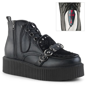 Leatherette 5 cm CREEPER-555 Platform Mens Creepers Ankle Boots