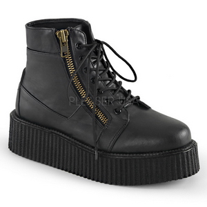 Leatherette 5 cm CREEPER-571 Platform Mens Creepers Ankle Boots