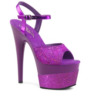 Lila 18 cm ADORE-709-2G glitter platå high heels