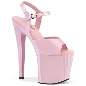 Patent 19 cm ENCHANT-709 rose pleaser shoes with high heels