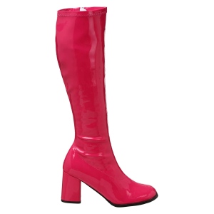 Pink lackst�vlar 7,5 cm GOGO-300 h�gklackat damst�vlar f�r m�n