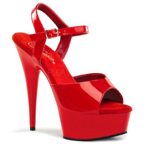 Röd 15 cm DELIGHT-609 pleaser high heels skor