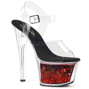 Rd 18 cm SKY-308WHG glitter plat high heels