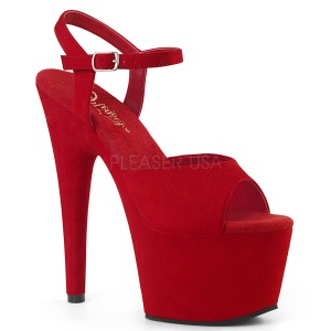 Röd Konstläder 18 cm ADORE-709FS högklackade sandaletter