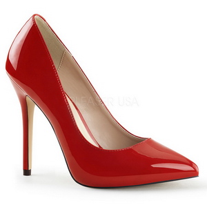 R�d Lack 13 cm AMUSE-20 Pumps H�gklackade Herrskor
