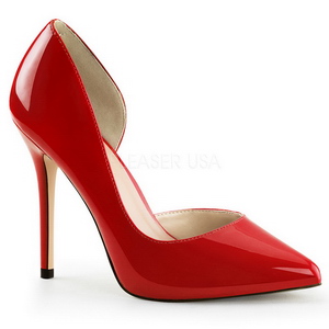 R�d Lack 13 cm AMUSE-22 Pumps H�gklackade Herrskor