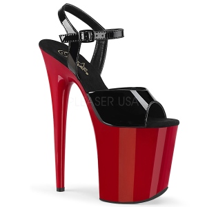 Rd plat 20 cm FLAMINGO-809 pleaser high heels skor