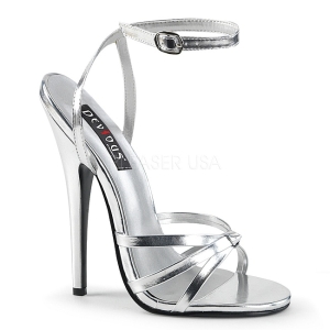 Silver 15 cm DOMINA-108 klackskor f�r m�n