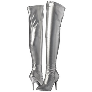 Silver Konstl�dere 13 cm SEDUCE-3000 Thigh High Boots for Men