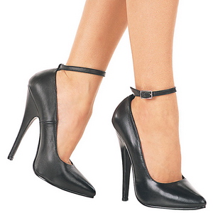 Svart Lack 15 cm DOMINA-431 Pumps H�gklackade Herrskor