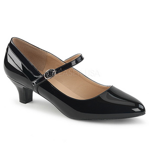Svart Lackl�der 5 cm FAB-425 stora storlekar pumps skor