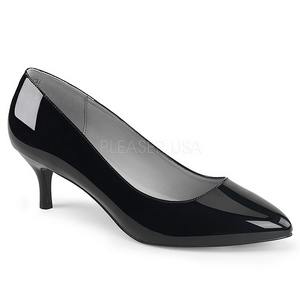 Svart Lackl�der 6,5 cm KITTEN-01 stora storlekar pumps skor
