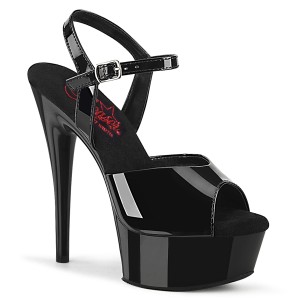 Svarta high heels 15 cm EXCITE-609 platå high heels