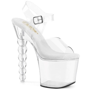 Transparent 18 cm BLISS-708 plat� p�rla klackar skor