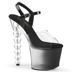 Transparent 18 cm BLISS-7082 plat� p�rla klackar skor