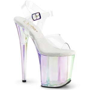 Transparent 20 cm FLAMINGO-808HT Hologram plat� klackar skor