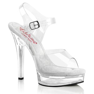 Transparent high heels 13,5 cm MAJESTY-508 platå high heels