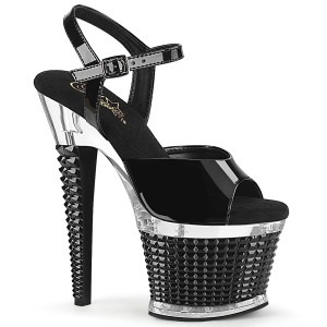 Transparent high heels 18 cm SPECTATOR-709 plat high heels