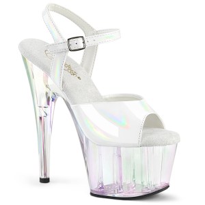 Transparent platform 18 cm ADORE-709HT White sandals heels shoes