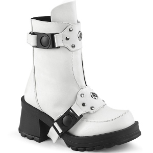 Vegan 7 cm Demonia BRATTY-56-2 chunky heel ankle boots