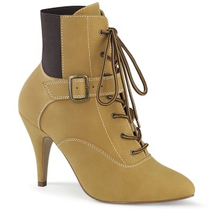 Vegan brun 10 cm DREAM-1022 ankel booties f�r m�n