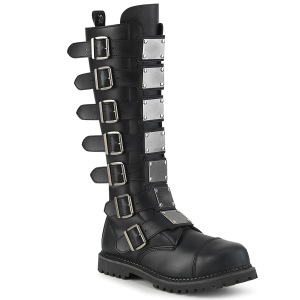 Vegan leather RIOT-21MP demonia boots - unisex steel toe combat boots