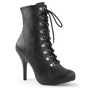 Vegan svart 13 cm EVE-106 ankel booties f�r m�n