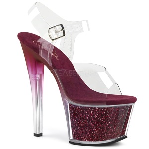Vinrd 18 cm SKY-308G-T glitter plat high heels