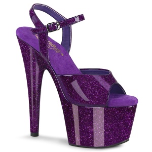 Violett 18 cm ADORE-709GP glitter plat high heels