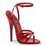 R�d 15 cm Devious DOMINA-108 h�gklackade sandaletter