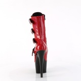 1046TT - 18 cm platform high heel boots patent red