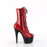 1046TT - 18 cm platform high heel boots patent red