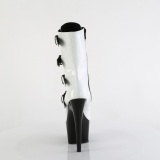 1046TT - 18 cm platform high heel boots patent white