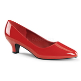 R�d Lack 5 cm FAB-420W H�g Klackade Pumps f�r M�n