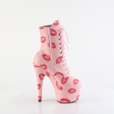 ADORE-1020KISSES 18 cm pleaser hgklackade boots rosa