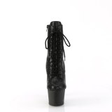 ADORE-1020RS 18 cm pleaser hgklackade boots strass svart