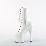 ADORE-1040TT 18 cm pleaser high heels ankle boots brown white