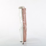 ADORE-1040TT 18 cm pleaser högklackade boots blush vita