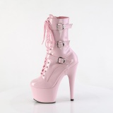 ADORE-1043 - 18 cm platform high heel boots patent rose