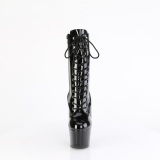 ADORE-1049WR - 18 cm platform high heel boots patent black